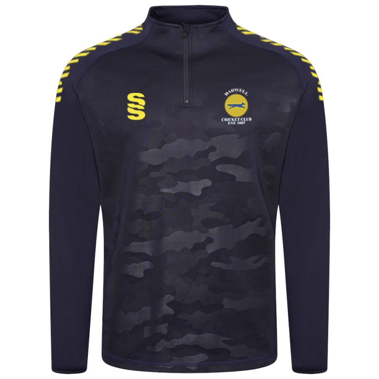 Camo 1/4 Zip Performance Top : Navy