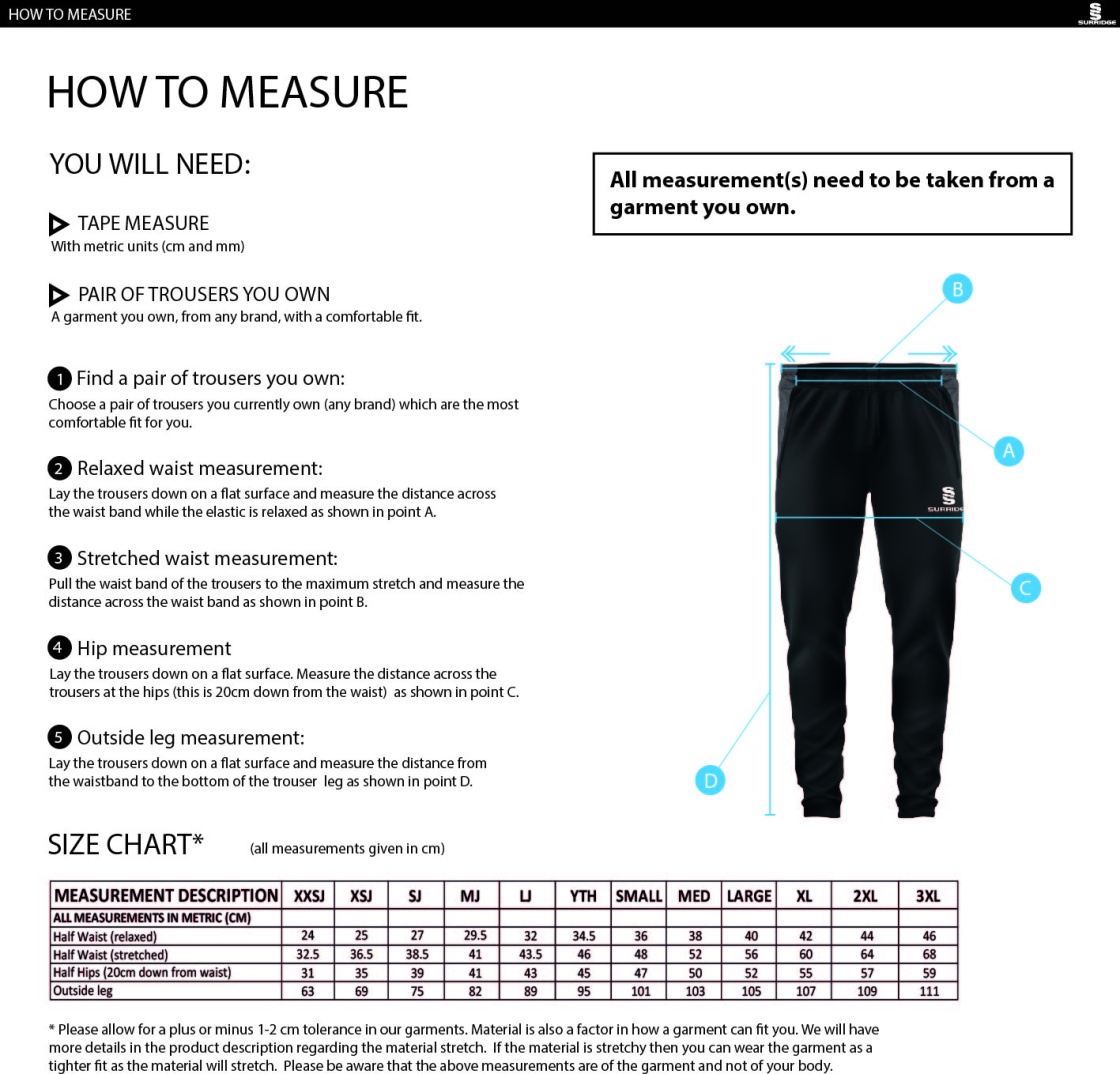 BARWELL CC Dual Skinny Pant : Navy - Size Guide