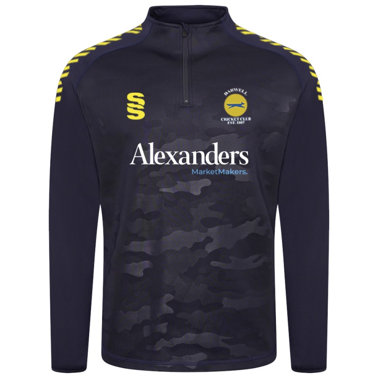 Camo 1/4 Zip Performance Top : Navy