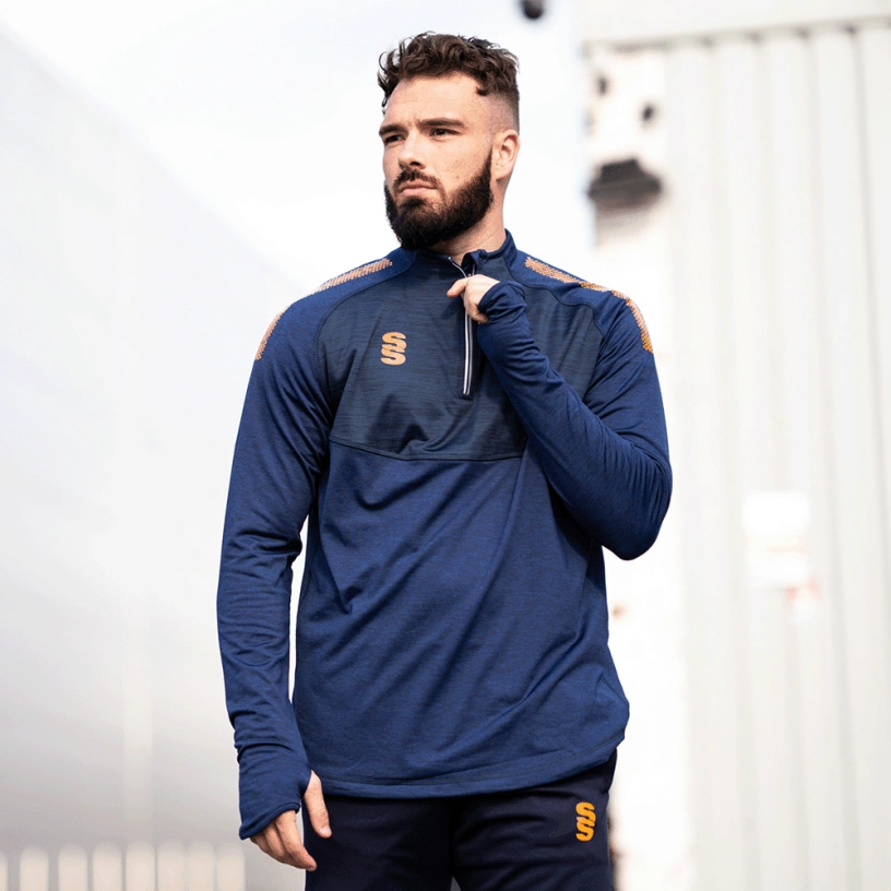BARWELL CC 1/4 Zip Dual Performance Top : Navy