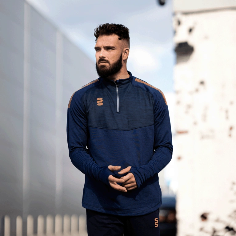 BARWELL CC 1/4 Zip Dual Performance Top : Navy